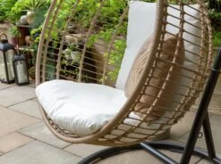 Habitat Dove Rattan Effect Hanging Egg Chair - Natural 19 Habitat Dove Rattan Effect Hanging Egg Chair - Natural -Bedding Promotion Store 9530904 R Z003C