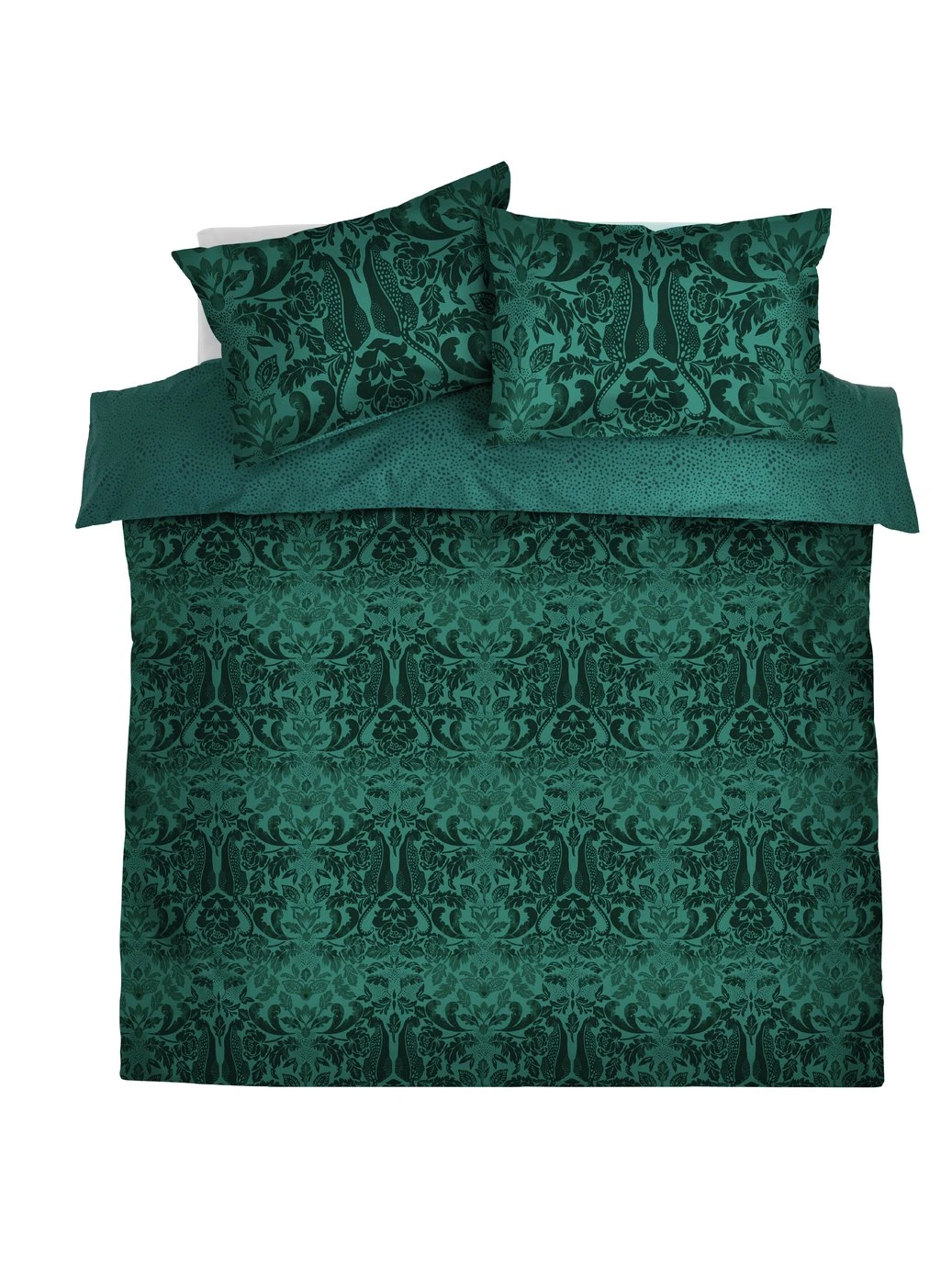 Habitat Floral Cheetah Print Green Bedding Set - Single 4 Habitat Floral Cheetah Print Green Bedding Set - Single - Image 2