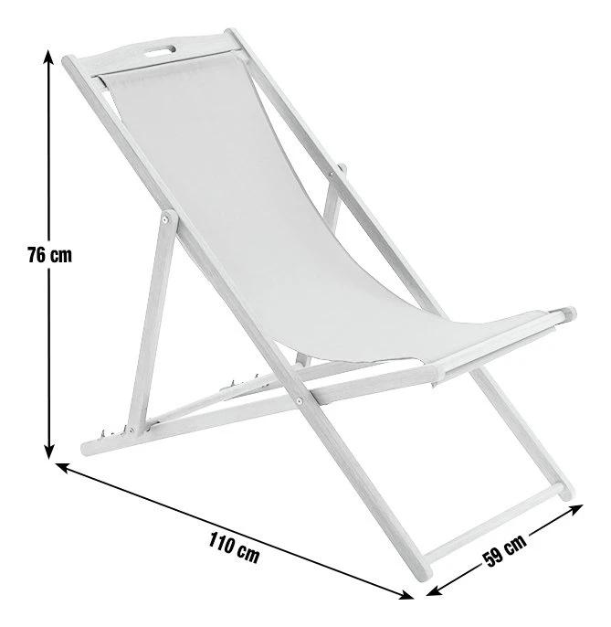 Habitat Folding Wooden Garden Deck Chair - Charcoal 5 Habitat Folding Wooden Garden Deck Chair - Charcoal - Image 3