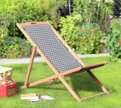 Habitat Folding Wooden Garden Deck Chair - Charcoal 19 Habitat Folding Wooden Garden Deck Chair - Charcoal -Bedding Promotion Store 9534883 R Z002C