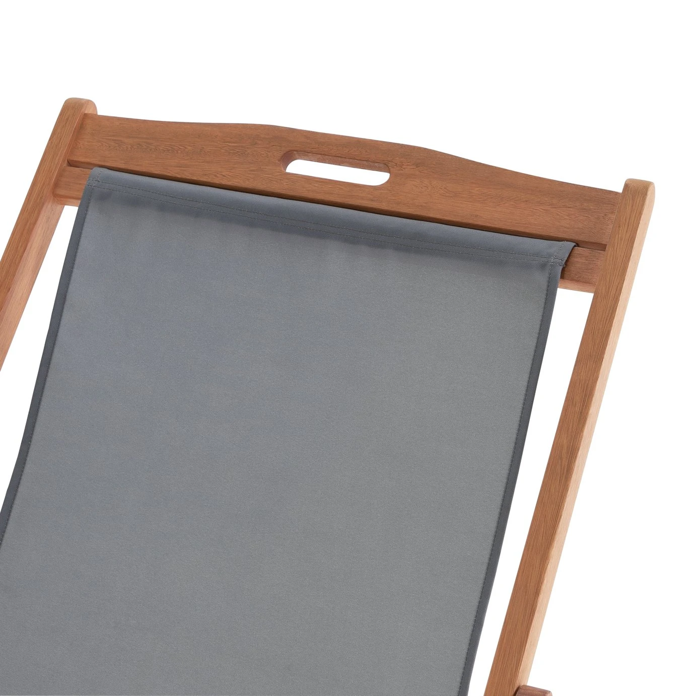 Habitat Folding Wooden Garden Deck Chair - Charcoal 10 Habitat Folding Wooden Garden Deck Chair - Charcoal - Image 8