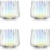 Habitat Iridescent Lustre Set Of 4 Fluted Tumblers 1 Habitat Iridescent Lustre Set Of 4 Fluted Tumblers -Bedding Promotion Store 9538119 R Z001A