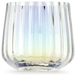Habitat Iridescent Lustre Set Of 4 Fluted Tumblers 9 Habitat Iridescent Lustre Set Of 4 Fluted Tumblers -Bedding Promotion Store 9538119 R Z002A