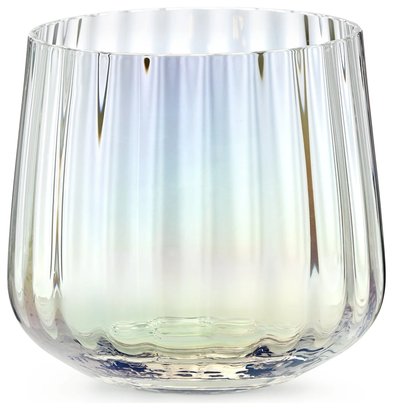 Habitat Iridescent Lustre Set Of 4 Fluted Tumblers 6 Habitat Iridescent Lustre Set Of 4 Fluted Tumblers - Image 4