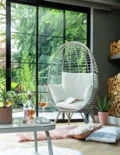 Habitat Kora Rattan Effect Garden Egg Chair - Black 17 Habitat Kora Rattan Effect Garden Egg Chair - Black -Bedding Promotion Store 9539060 R Z002C