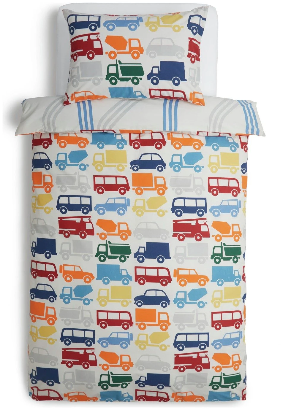 Habitat Kids Transport Multicolour Bedding Set - Single 5 Habitat Kids Transport Multicolour Bedding Set - Single - Image 3