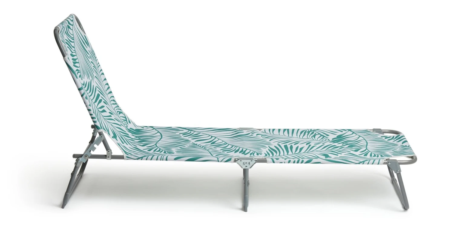 Habitat Global Leaf Folding Sun Lounger - Green 11 Habitat Global Leaf Folding Sun Lounger - Green - Image 9