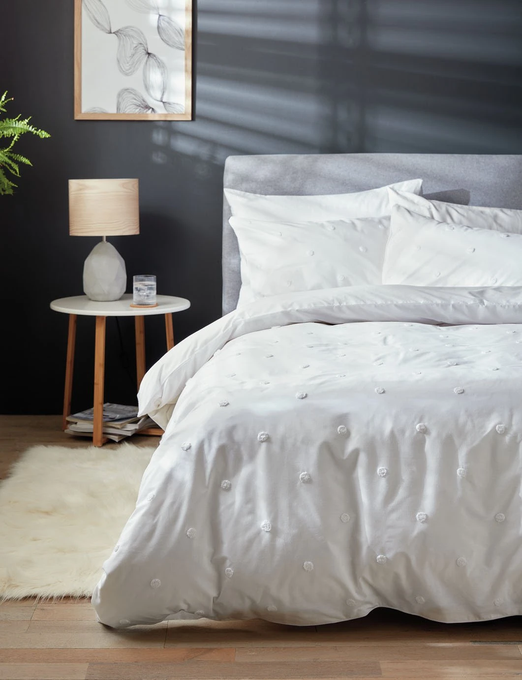 Habitat Tufted Spot White Bedding Set - Single 3 Habitat Tufted Spot White Bedding Set - Single