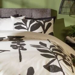 Habitat Cotton Floral Black & White Bedding Set - Double -Bedding Promotion Store 9547791 R Z004A
