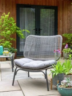 Habitat Nora 2 Seater Metal Garden Bistro Set - Grey -Bedding Promotion Store 9548415 R Z002C