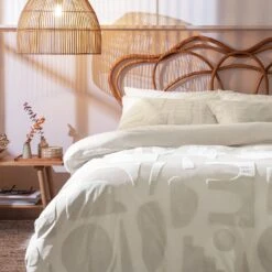 New Release 6 Habitat Velvet Panel Jacquard Shapes Bedding Set - Single