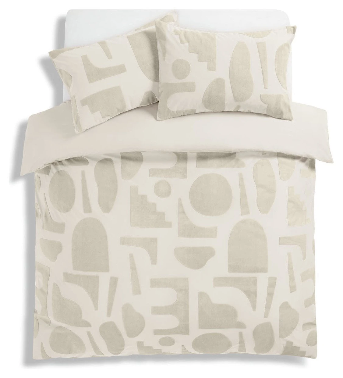 Habitat Velvet Panel Jacquard Shapes Bedding Set - Single 5 Habitat Velvet Panel Jacquard Shapes Bedding Set - Single - Image 3