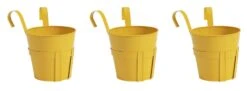 GSB Bright Balcony Yellow Planters-Set Of 3