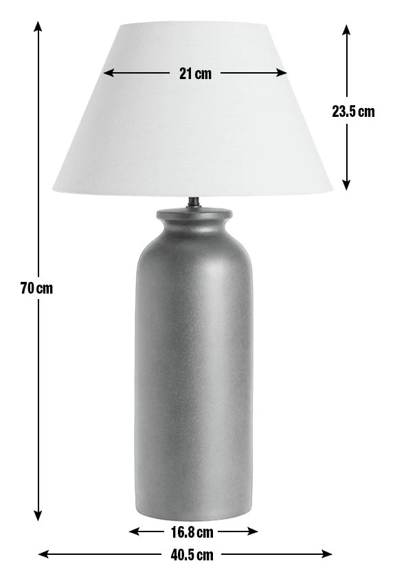 Habitat Hashi Ceramic Table Lamp - Off White & Black 5 Habitat Hashi Ceramic Table Lamp - Off White & Black - Image 3