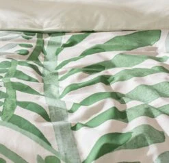 Habitat Cotton 180TC Maxi Leaf Green Bedding Set - Single -Bedding Promotion Store 9555374 R Z005A