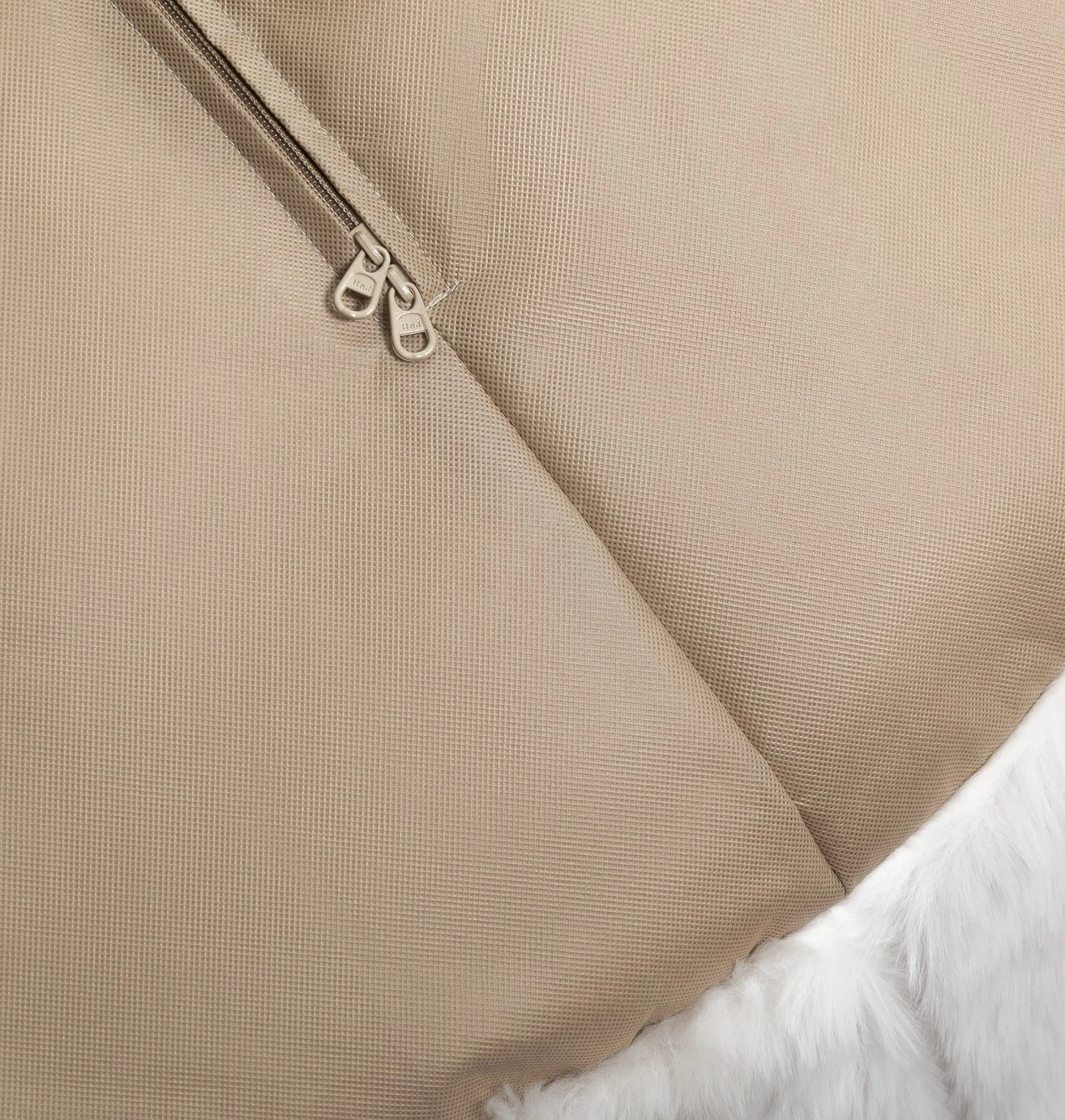 Kaikoo Ayrton Fur Beanbag- Cream 7 Kaikoo Ayrton Fur Beanbag- Cream - Image 5