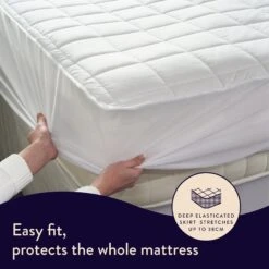 Dreamland Organic Cotton Warming Mattress Protector-Single 18 Dreamland Organic Cotton Warming Mattress Protector-Single -Bedding Promotion Store 9560321 R Z005A