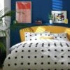 Habitat Cotton Tufted Spot White & Black Bedding Set -Single 2 Habitat Cotton Tufted Spot White & Black Bedding Set -Single -Bedding Promotion Store 9560651 R Z001A