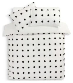 Habitat Cotton Tufted Spot White & Black Bedding Set -Single 10 Habitat Cotton Tufted Spot White & Black Bedding Set -Single -Bedding Promotion Store 9560651 R Z002A