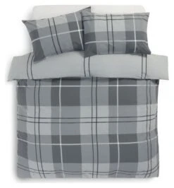 Habitat Check Charcoal Grey Bedding Set - Single -Bedding Promotion Store 9561155 R Z002A