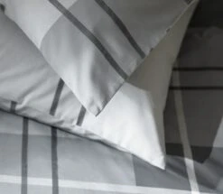 Habitat Check Charcoal Grey Bedding Set - Single -Bedding Promotion Store 9561155 R Z003A