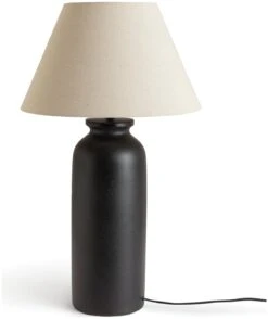 Habitat Hashi Ceramic Table Lamp - Black & Beige 17 Habitat Hashi Ceramic Table Lamp - Black & Beige -Bedding Promotion Store 9563603 R Z006A