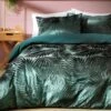 Habitat Feather Velvet Green Bedding Set - Double -Bedding Promotion Store 9564798 R Z001A