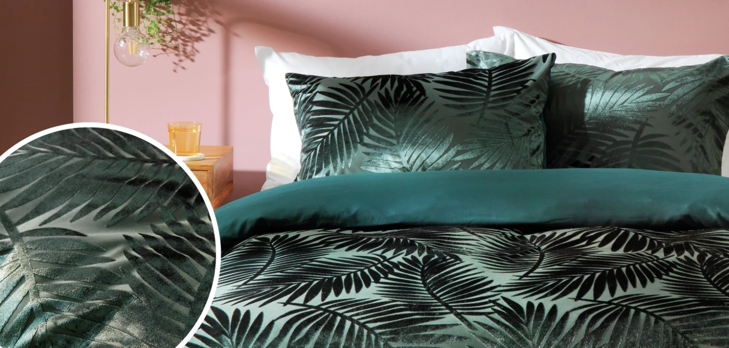 Habitat Feather Velvet Green Bedding Set - Double 7 Habitat Feather Velvet Green Bedding Set - Double - Image 5
