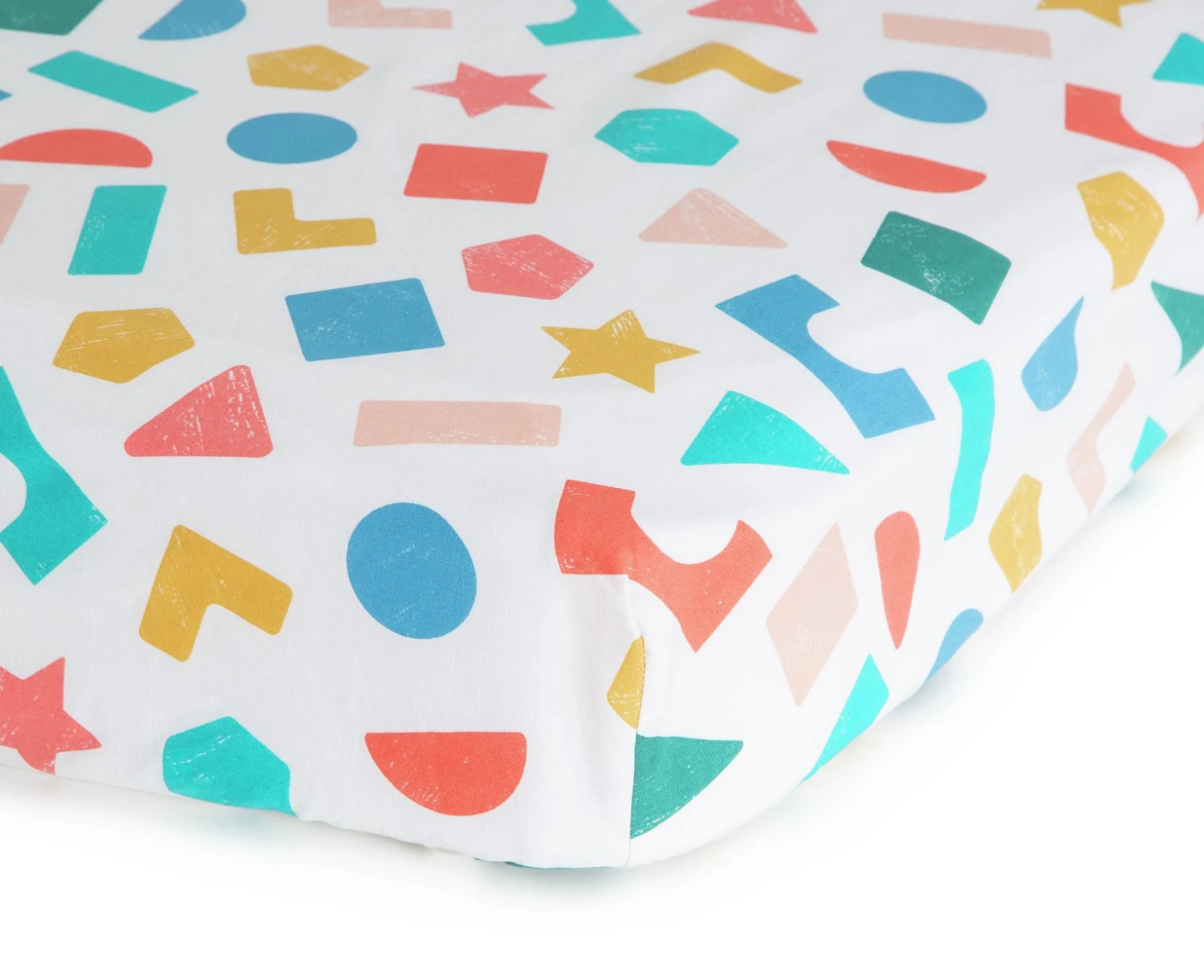 Habitat Kids Colourful Shapes 2 Pack Fitted Sheets - Cot 7 Habitat Kids Colourful Shapes 2 Pack Fitted Sheets - Cot - Image 5