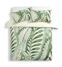 Habitat Cotton 180TC Maxi Leaf Green Bedding Set - Double -Bedding Promotion Store 9576119 R Z002A