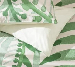 Habitat Cotton 180TC Maxi Leaf Green Bedding Set - Double -Bedding Promotion Store 9576119 R Z003A
