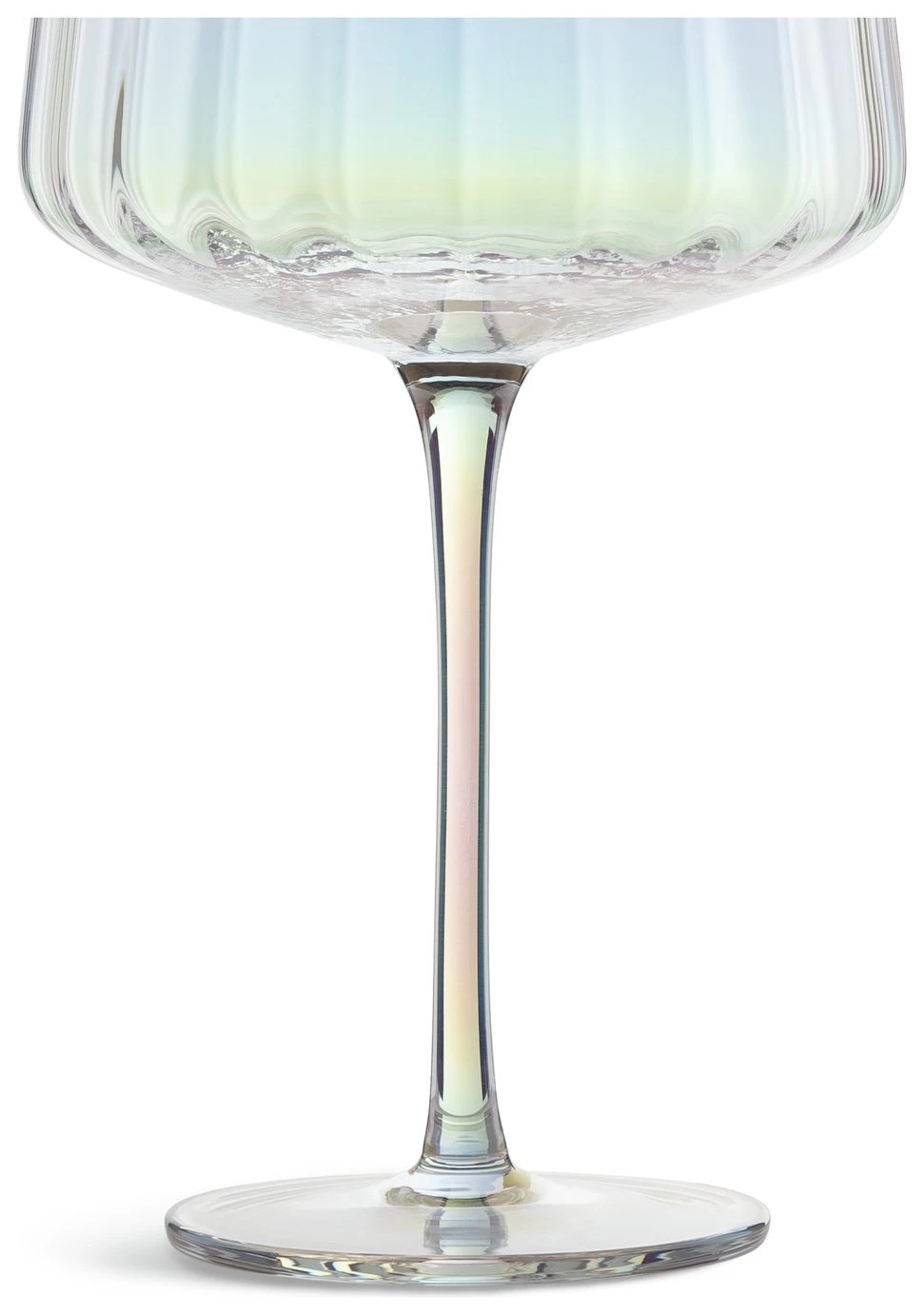 Habitat Iridescent Lustre Fluted Set Of 4 Gin Glass 7 Habitat Iridescent Lustre Fluted Set Of 4 Gin Glass - Image 5