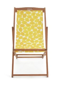 Habitat Folding Wooden Garden Deck Chair - Yellow -Bedding Promotion Store 9578227 R Z002A