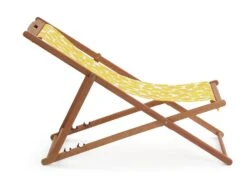 Habitat Folding Wooden Garden Deck Chair - Yellow -Bedding Promotion Store 9578227 R Z004A