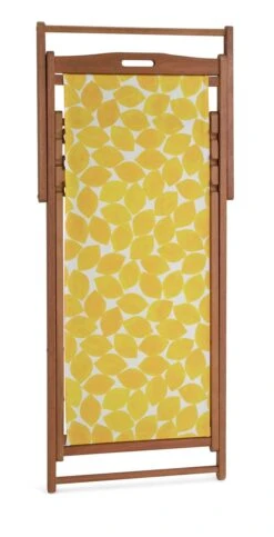 Habitat Folding Wooden Garden Deck Chair - Yellow -Bedding Promotion Store 9578227 R Z006A