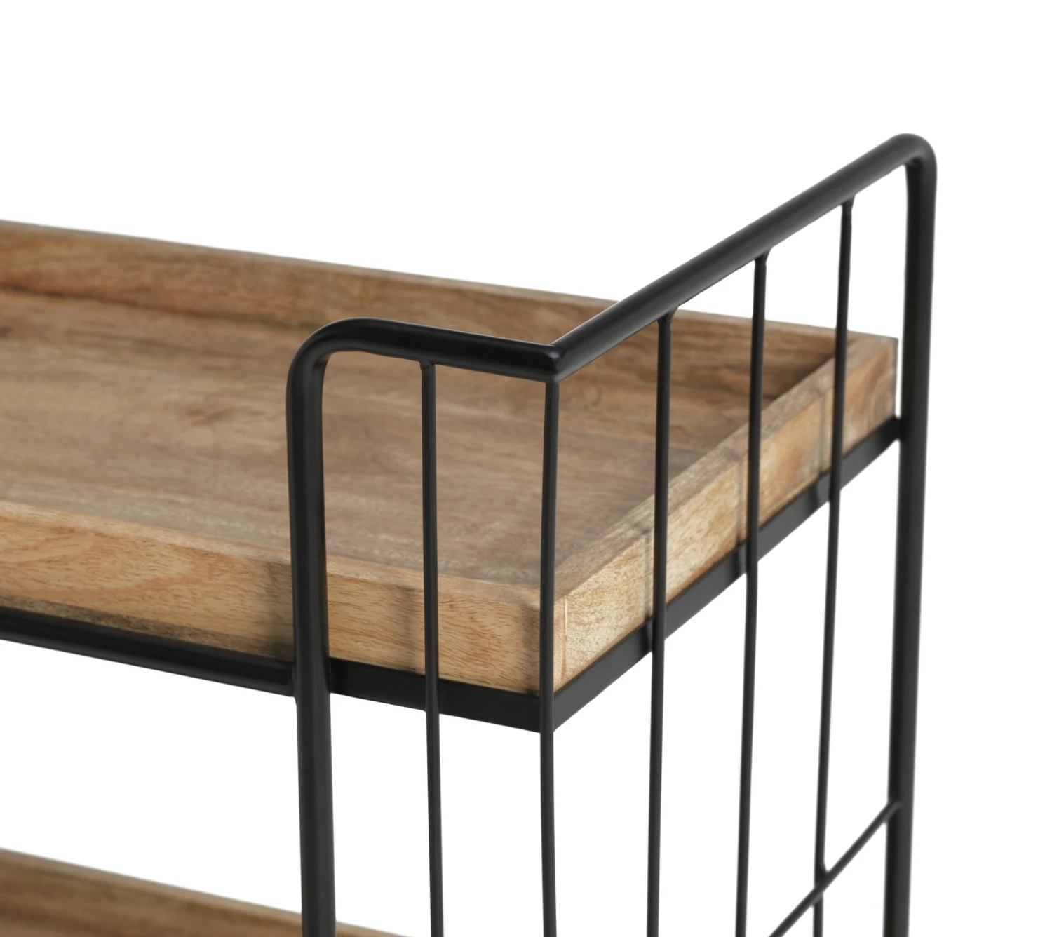 Habitat Kai Wood Drinks Trolley - Black & Mango 8 Habitat Kai Wood Drinks Trolley - Black & Mango - Image 6