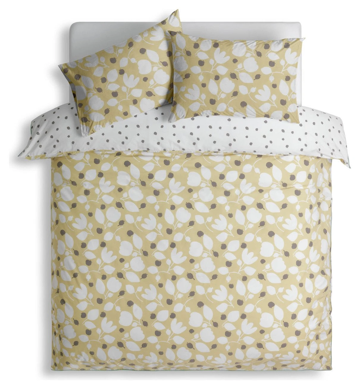 Habitat Scandi Floral Yellow & White Bedding Set - Single 5 Habitat Scandi Floral Yellow & White Bedding Set - Single - Image 3