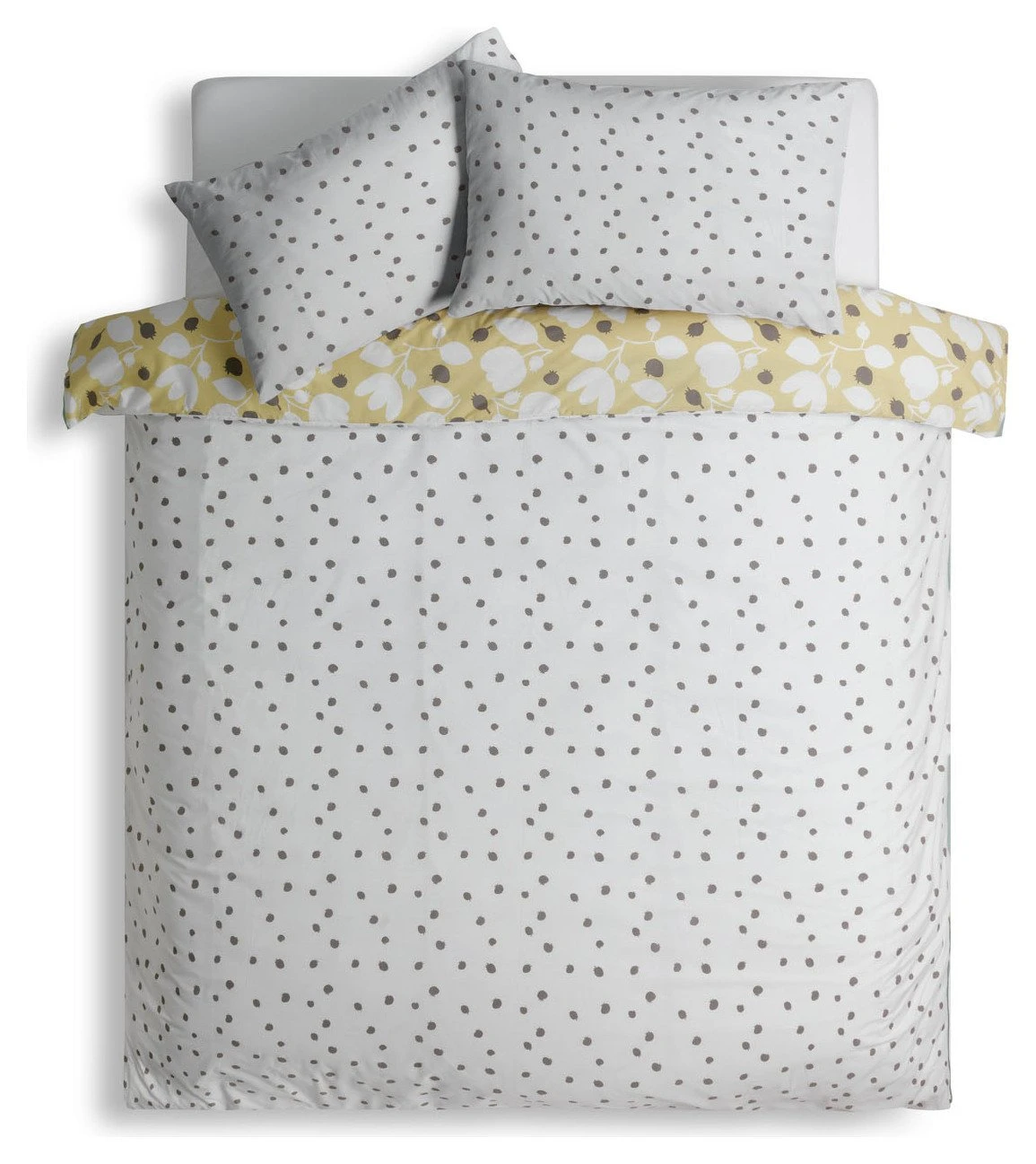 Habitat Scandi Floral Yellow & White Bedding Set - Single 7 Habitat Scandi Floral Yellow & White Bedding Set - Single - Image 5