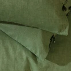 Habitat Cotton Textured Plain Green Bedding Set - Single -Bedding Promotion Store 9588736 R Z003A