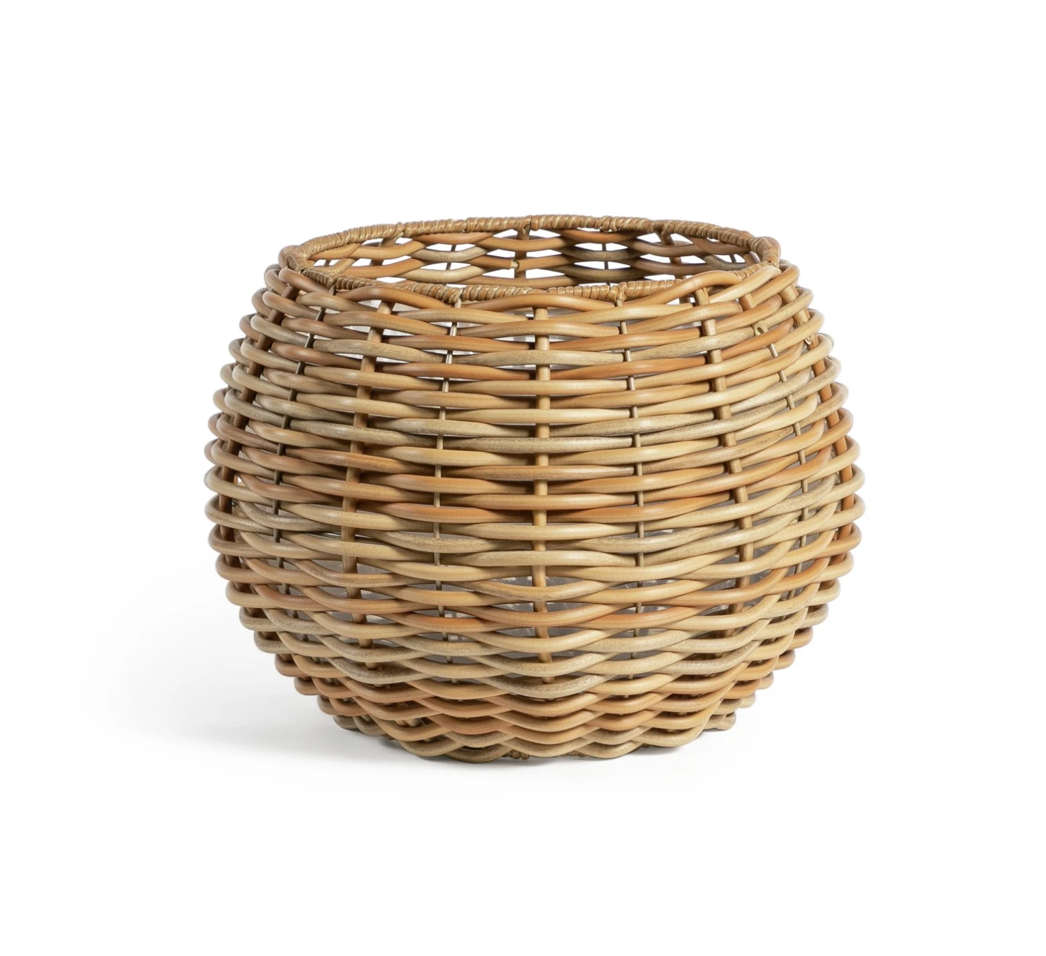 Habitat Round Rattan Planter - Natural 4 Habitat Round Rattan Planter - Natural - Image 2