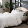Habitat Cotton Waffle Plain White Bedding Set - Single -Bedding Promotion Store 9607064 R Z001A
