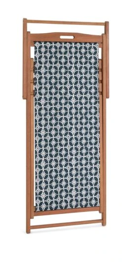 Habitat Folding Wooden Garden Deck Chair - Blue -Bedding Promotion Store 9607703 R Z006A
