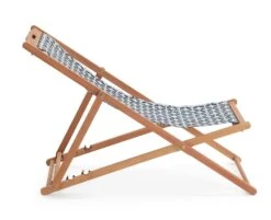 Habitat Folding Wooden Garden Deck Chair - Blue -Bedding Promotion Store 9607703 R Z007A