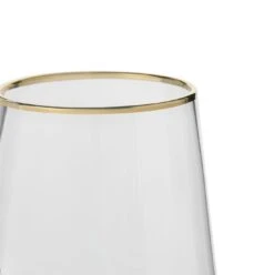 Habitat Set Of 4 Gold Rim Hi Ball Glasses -Bedding Promotion Store 9608018 R Z003A