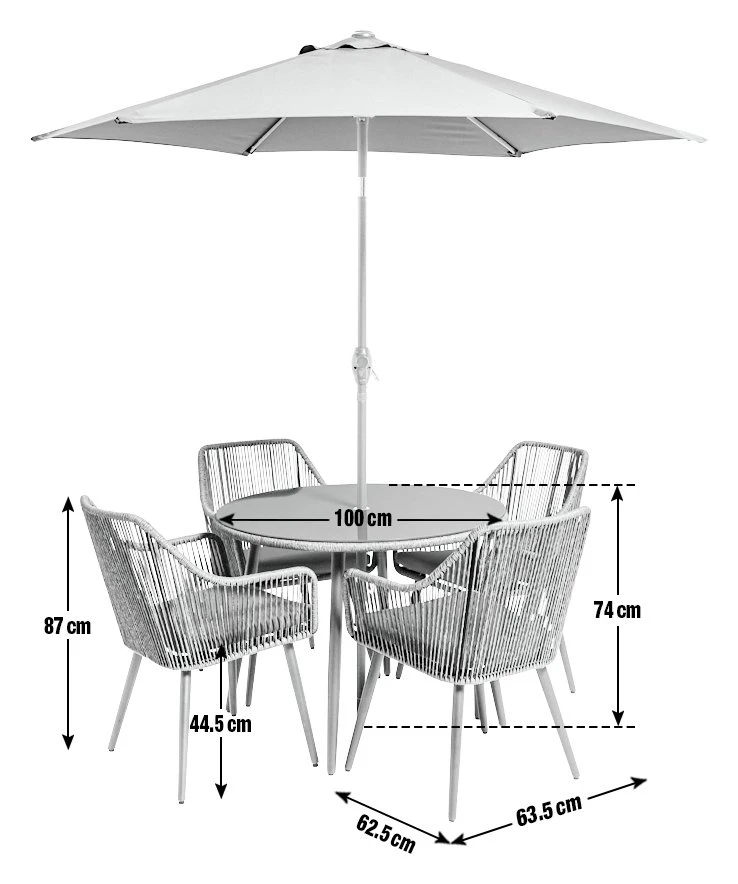 Habitat Malta 4 Seater Rattan Effect Patio Set - Black 5 Habitat Malta 4 Seater Rattan Effect Patio Set - Black - Image 3