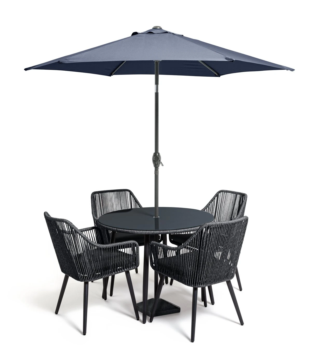 Habitat Malta 4 Seater Rattan Effect Patio Set - Black 3 Habitat Malta 4 Seater Rattan Effect Patio Set - Black