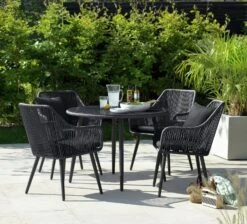 Habitat Malta 4 Seater Rattan Effect Patio Set - Black 17 Habitat Malta 4 Seater Rattan Effect Patio Set - Black -Bedding Promotion Store 9609127 R Z001C