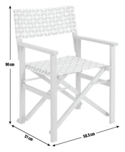Habitat Folding Wooden Director Chair - Grey & White 14 Habitat Folding Wooden Director Chair - Grey & White -Bedding Promotion Store 9610037 R E001