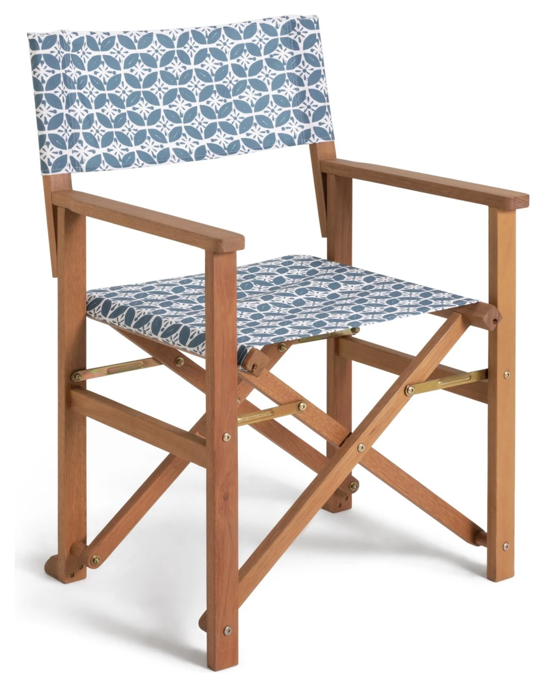 Habitat Folding Wooden Director Chair - Grey & White 3 Habitat Folding Wooden Director Chair - Grey & White