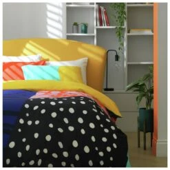 New Release 13 Habitat Panel Print Multicolour Bedding Set - Single